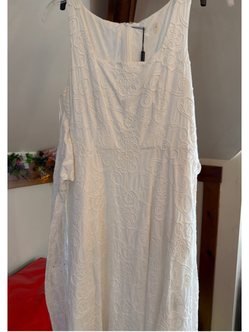 Elie Tahari White Eyelet Lace Dress Small Wedding Sundress NWT Cottagecore
